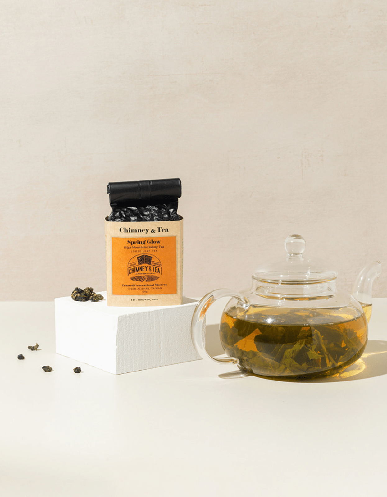 Chimney & Tea Spring Glow High Mountain Oolong Tea refill packaging