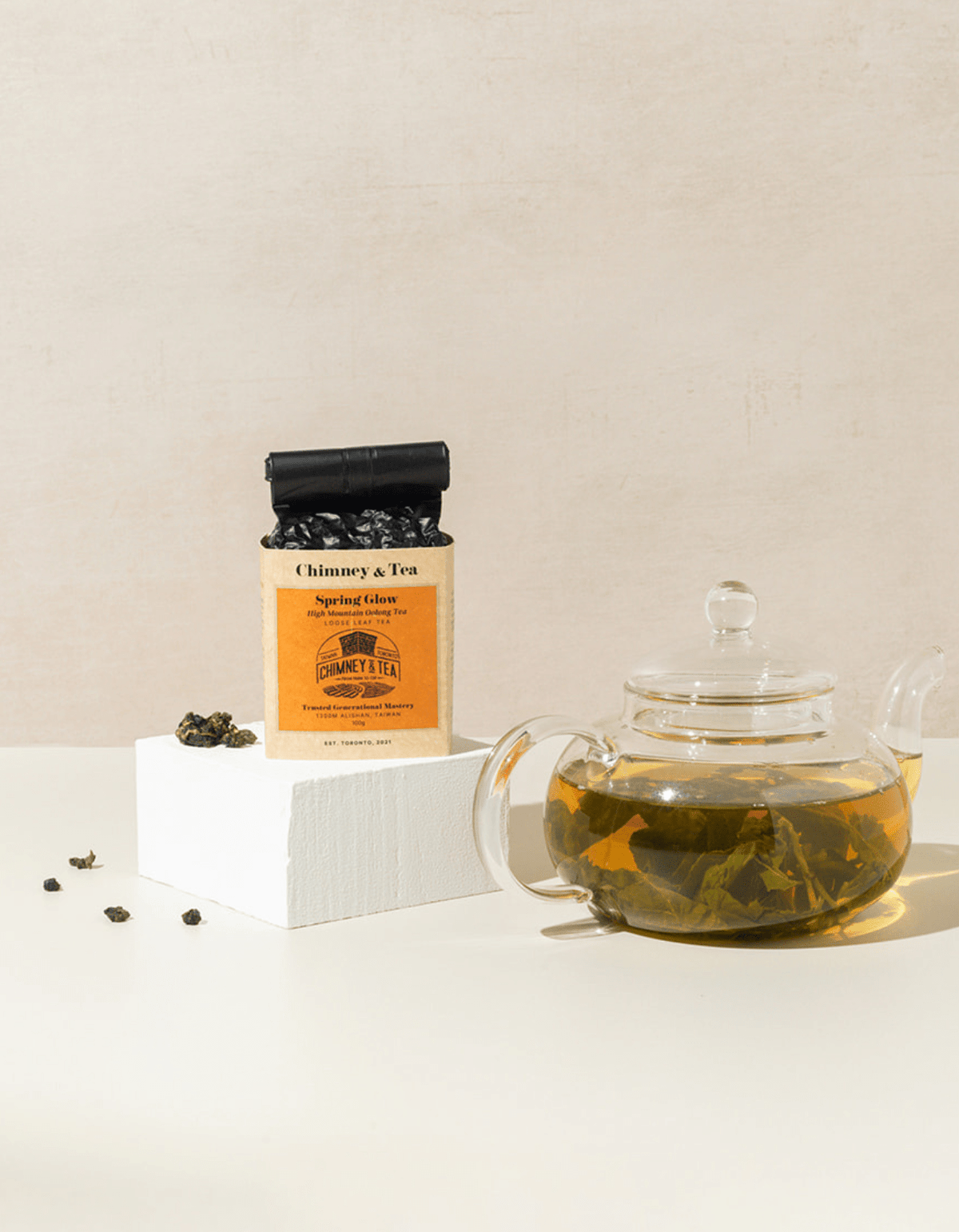 Chimney & Tea Spring Glow High Mountain Oolong Tea refill packaging