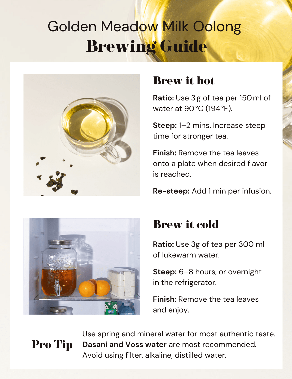 Golden Meadow High Mountain Milk Oolong (Jin Xuan)