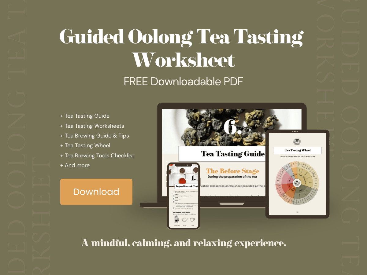 guided oolong tea tasting worksheet free downloadable pdf 